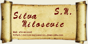 Silva Milošević vizit kartica